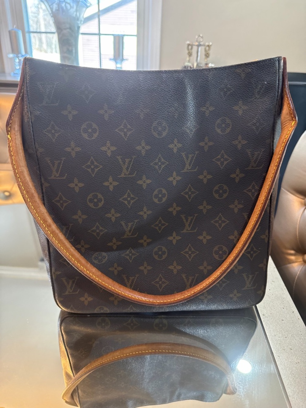 Louis Vuitton Monogram Canvas Hobo Bag in Brown and Tan - Picture 3 of 7